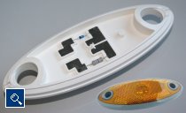 Erste Serienanwendung des elektrisch leitfähigen Hybridmaterials (Bild: Hella Lighting Finland)