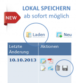 Wichtige neue Tool-Option: Projekte lokal speichern 