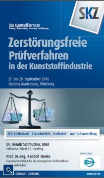 Zerstörungsfreie Prüfverfahren in der Kunststoffindustrie, 27. - 28. September in Würzburg